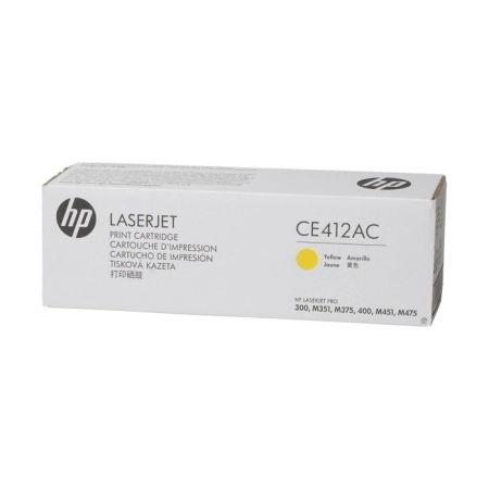 Oryginalny Toner Yellow HP LaserJet Pro M351, M375, M451, M475 (305AC CE412AC), kompatybilne z CE412A