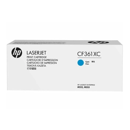 Oryginalny Toner Cyan HP Color LaserJet Enterprise M552 (508XC CF361XC), kompatybilne z CF361X