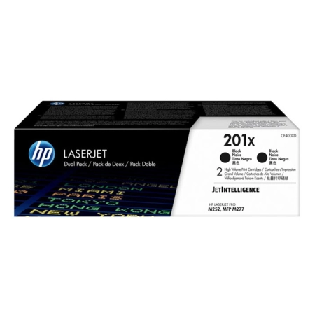 Oryginalny Toner Black HP Color LaserJet Pro M252, M277 MFP (201X CF400XD) (DWUPAK), kompatybilne z CF400X