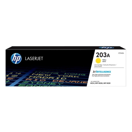 Oryginalny Toner Yellow HP Color LaserJet M254, MFP M280, MFP M281 (203A CF542A)