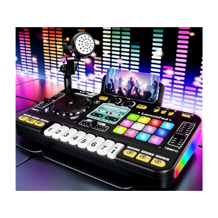 Konsola Dj dla dzieci Organki Zabawka muzyczna Elektroniczny Mikser Kontroler Mikrofon Konsoleta Światło LED-2057161