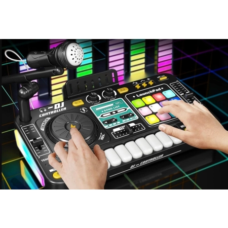 Konsola Dj dla dzieci Organki Zabawka muzyczna Elektroniczny Mikser Kontroler Mikrofon Konsoleta Światło LED-2057166
