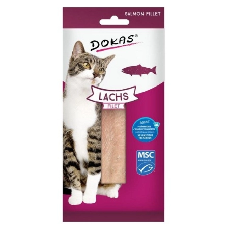 Dokas Kot Filet z łososia 22g
