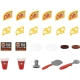 Zestaw do Pieczenia Pizzy Edukacyjna Zabawka Sklep Pizzeria Pizza Ekspres Do Kawy Kasa Fiskalna-2053772