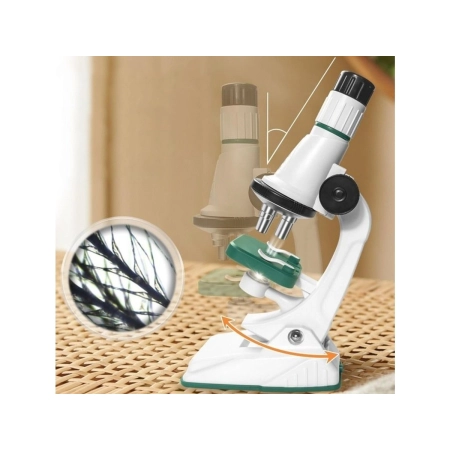 Edukacyjny Mikroskop Stacjonarny Kieszonkowy Lupa Lornetka 3w1 Zabawka Naukowa Przybliżenie Do 1200x-2060190