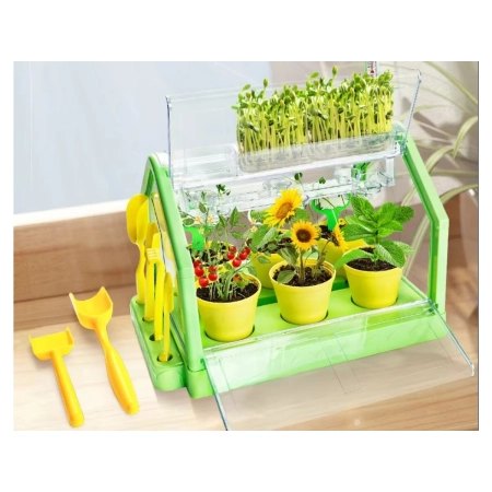 Szklarnia Dla Dzieci Mini Ogród Ogródek Plantacja + Akcesoria-2060210