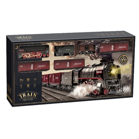 Kolejka Elektryczna Lokomotywa Pociąg Towarowy Para Duży Zestaw Z Akumulatorem