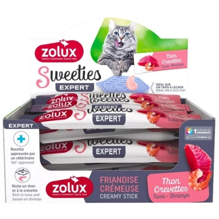 Zolux Sweeties Kremowy przysmak dla kota - tuńczyk i krewetka 14g-2060631