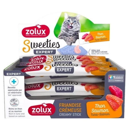 Zolux Sweeties Kremowy przysmak dla kota - tuńczyk i łosoś 14g-2060634