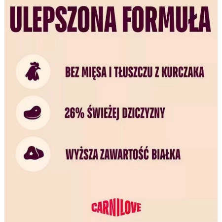 Carnilove Dog Active Venison & Reindeer Adult - dziczyzna i renifer 1,5kg-2061217