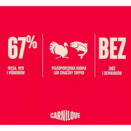 Carnilove Dog Salmon & Turkey Adult - łosoś i indyk puszka 400g-2061246