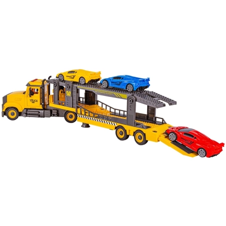 Ciężarówka do rozkręcania i skręcania Laweta Transporter + Samochody Auta-2061404