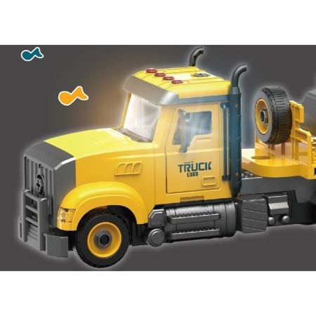 Ciężarówka do rozkręcania i skręcania Laweta Transporter + Koparka-2061459