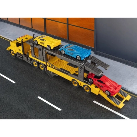 Ciężarówka do rozkręcania i skręcania Laweta Transporter + Samochody Auta-2061729