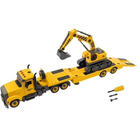 Ciężarówka do rozkręcania i skręcania Laweta Transporter + Koparka-2061736