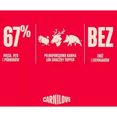 Carnilove Dog Turkey & Reindeer & Wildboar Adult - indyk, renifer i dzik puszka 400g-2061845