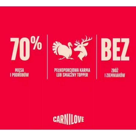 Carnilove Dog Turkey & Venison - indyk i dziczyzna saszetka 300g-2061891
