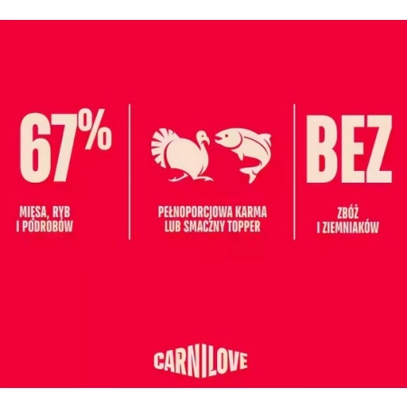 Carnilove Dog Turkey & Salmon Puppy - łosoś i indyk puszka 400g-2062074