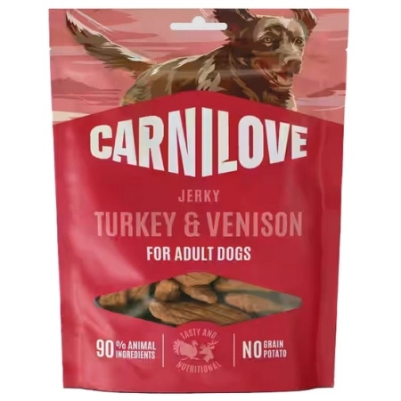 Carnilove Dog Jerky Turkey & Venison - indyk i dziczyzna 100g