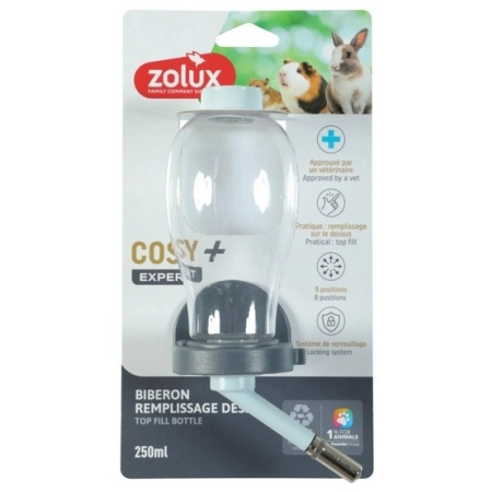 Zolux Poidełko dla gryzoni napełniane od góry Cosy 250ml niebieskie [206796]-2062111
