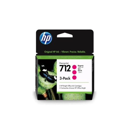Oryginalny Tusz Magenta HP 712 Trójpak (3ED78A)