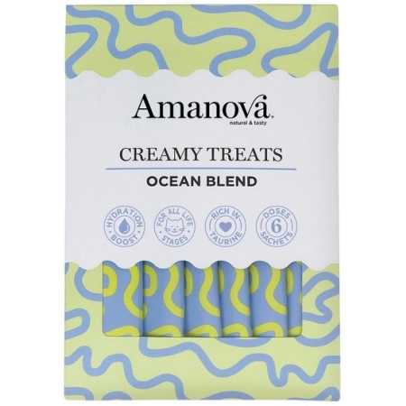 Amanova Cat Creamy Treats Ocean Blend Tuna & Salmon - tuńczyk i łosoś 6x15g