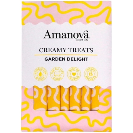 Amanova Cat Creamy Treats Garden Delight Chicken & Vegetables - kurczak i warzywa 6x15g
