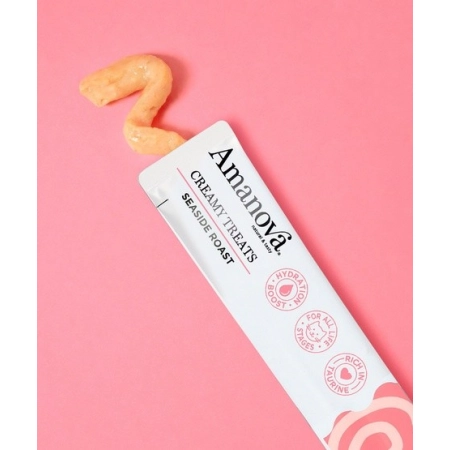 Amanova Cat Creamy Treats Seaside Roast Tuna & Chicken liver - tuńczyk i wątróbka 6x15g-2063036