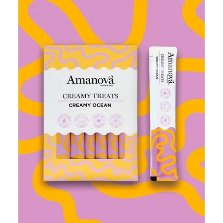 Amanova Cat Creamy Treats  Creamy Ocean Tuna & Goat milk - tuńczyk i mleko kozy 6x15g-2063041