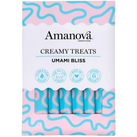 Amanova Cat Creamy Treats  Umami Bliss Chicken & Katsuobushi - kurczak i katsuobushi 6x15g