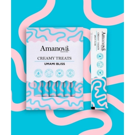 Amanova Cat Creamy Treats  Umami Bliss Chicken & Katsuobushi - kurczak i katsuobushi 6x15g-2063045