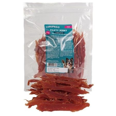 Chrup&Go Przysmak dla psa Filety Jerky z piersią kaczki 500g