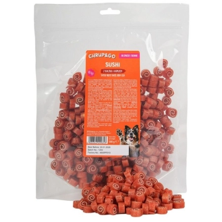 Chrup&Go Przysmak dla psa Sushi kaczka & dorsz 500g