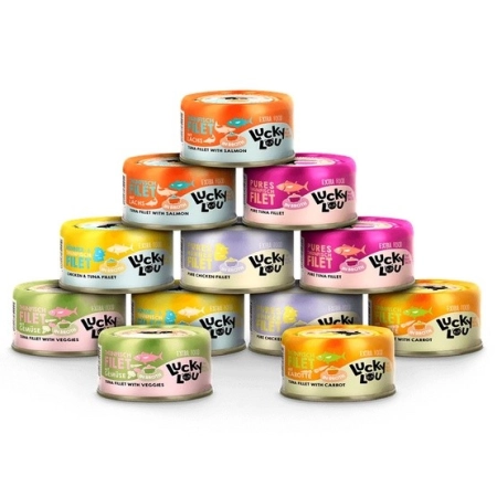 Lucky Lou Extrafood Broth-Mix-Box Multipack w bulionie puszki 12x70g-2063675
