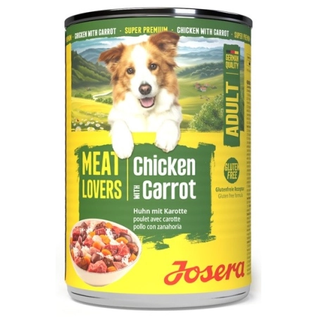 Josera Pies Meat Lovers Menu Kurczak z marchewką puszka 400g