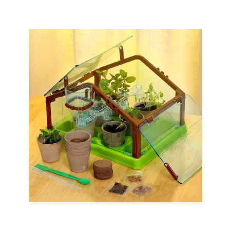 Szklarnia Dla Dzieci Mini Ogród Ogródek Plantacja + Akcesoria NIEBIESKA-2064390
