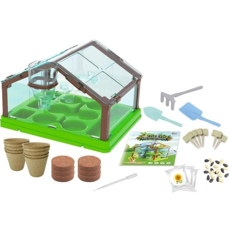 Szklarnia Dla Dzieci Mini Ogród Ogródek Plantacja + Akcesoria NIEBIESKA-2064392