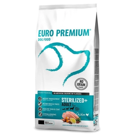 Euro Premium Adult Sterilized - sucha karma dla psa po sterylizacji z kurczakiem 2 kg-2119513