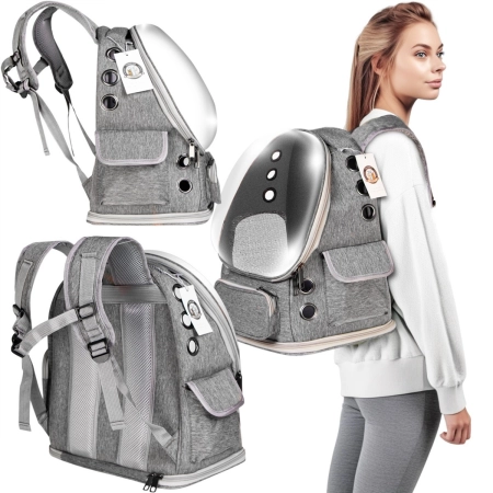 Furrever Friends Citty Grey - plecak transporter dla kota i psa-2120195