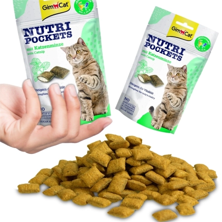 GimCat Nutri Pockets Catnip - kocie przysmaki z kocimiętką-2120901