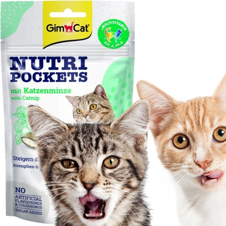 GimCat Nutri Pockets Catnip - kocie przysmaki z kocimiętką-2120904