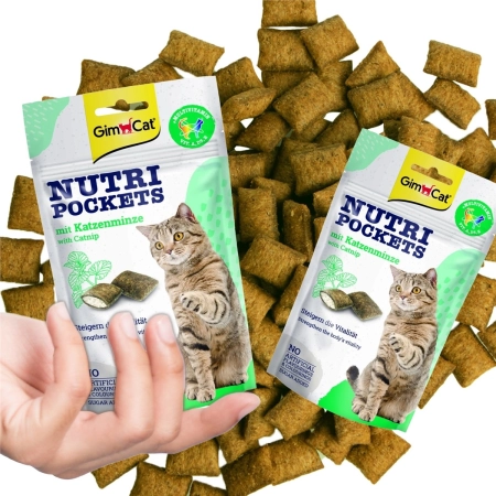 GimCat Nutri Pockets Catnip - kocie przysmaki z kocimiętką-2120905