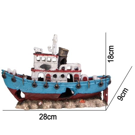 Kruger Meier Shipwreck – Statek do akwarium 28x9x18 cm-2122847