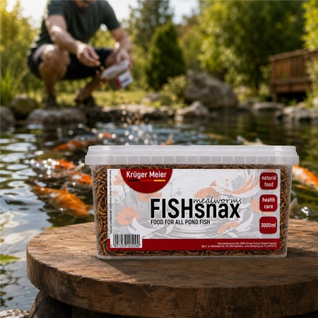 Kruger Meier FISHsnax Mealworms 3000ml - larwy mącznika dla ryb-2123053