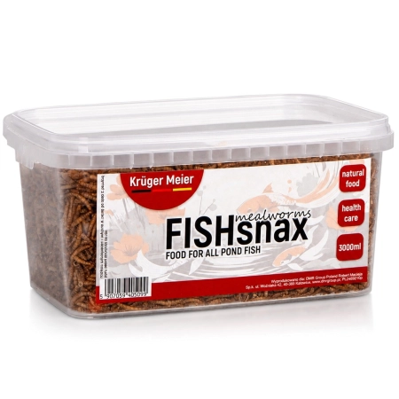 Kruger Meier FISHsnax Mealworms 3000ml - larwy mącznika dla ryb-2123058