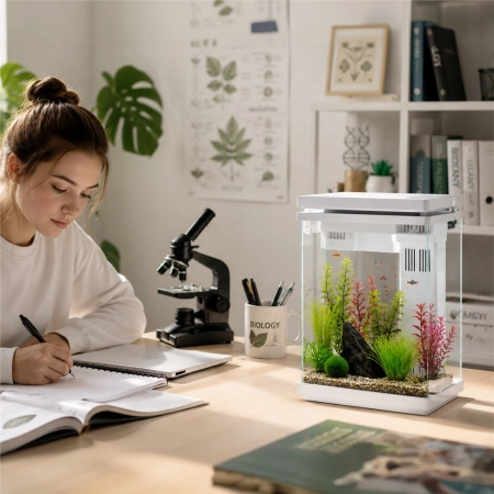 Kruger Meier LUMIQ AquaCube 10l White - akwarium z filtrem i oświetleniem-2123448