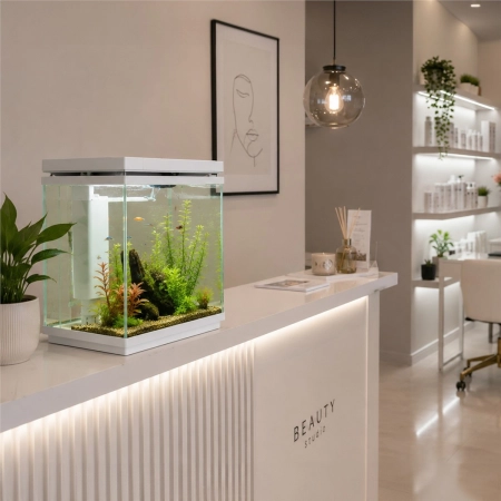 Kruger Meier LUMIQ AquaCube 10l White - akwarium z filtrem i oświetleniem-2123449