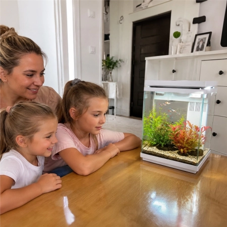 Kruger Meier LUMIQ AquaCube 10l White - akwarium z filtrem i oświetleniem-2123450