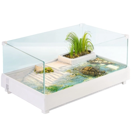 Kruger Meier Turtle Shell Garden - akwarium dla żółwia z wyspą 39x27x17cm