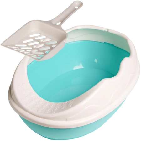 Furrever Friends Purrfect Point Turquoise with Scoop - mała kuweta z łopatką-2126594